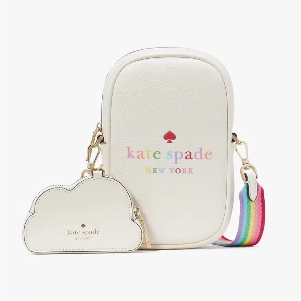 Kate Spade Rainbow Collection North South Phone Crossbody with Cloud Coin Pouch